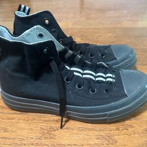 Black and white converse hi tops. Women’s 8. Basically new. Worn twice.